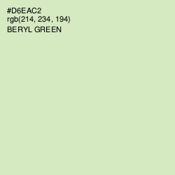 #D6EAC2 - Beryl Green Color Image